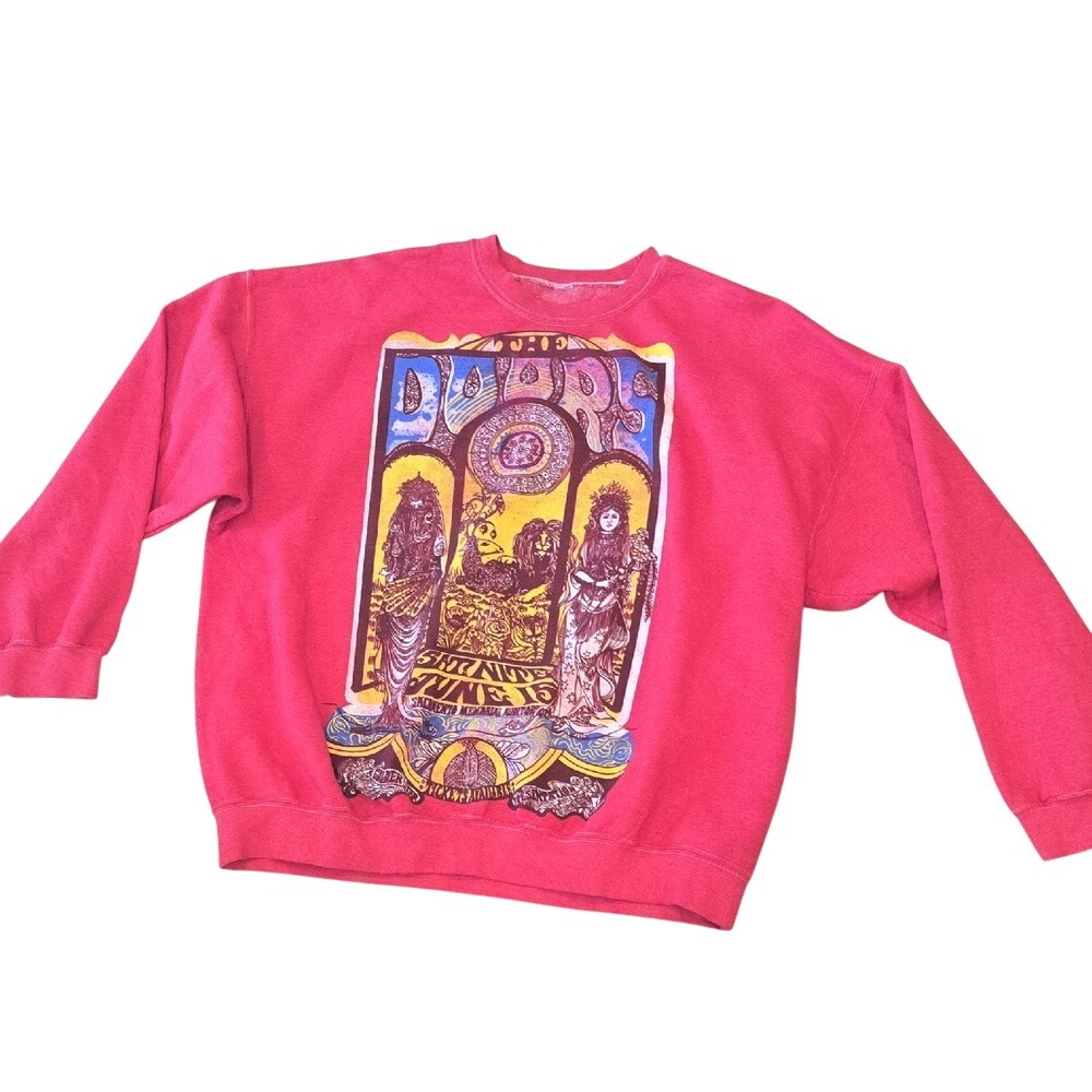 The Doors Graphic Sweatshirt Red Sacramento Memorial Auditorium Crewneck‎ OS